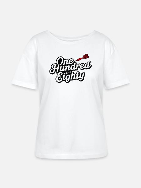 Darts Einhundertachtzig - Stanley/Stella Relaxed Rundhals Frauen Bio-T-Shirt SERENA - Weiß