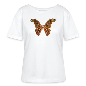 Schmetterling - Stanley/Stella Relaxed Rundhals Frauen Bio-T-Shirt SERENA - Weiß - Vorne - Anna (173cm)