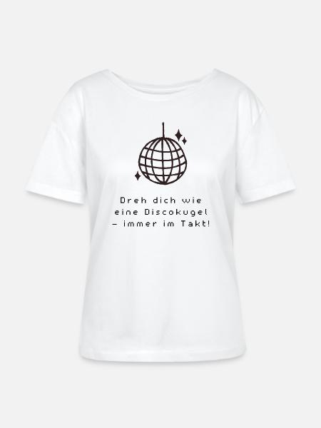 Disco_Kugel - Stanley/Stella Relaxed Rundhals Frauen Bio-T-Shirt SERENA - Weiß