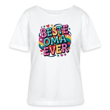 Beste Oma Ever - Stanley/Stella Relaxed Rundhals Frauen Bio-T-Shirt SERENA - Weiß - Vorne - Anna (173cm)