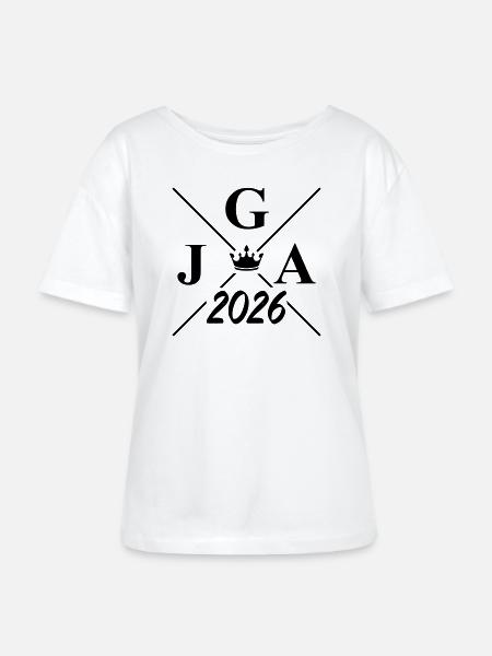 Jga 2026 Logo - Stanley/Stella Relaxed Rundhals Frauen Bio-T-Shirt SERENA - Weiß