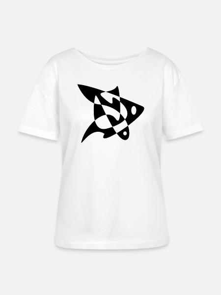 Puzzle-Fisch - Stanley/Stella Relaxed Rundhals Frauen Bio-T-Shirt SERENA - Weiß