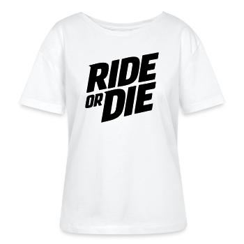 Rouler ou mourir - T-shirt bio à col rond SERENA Stanley/Stella Femme - blanc - Devant - Anna (173cm)