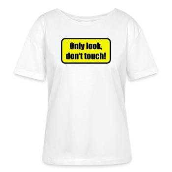 Only look dont touch | berühren | Touch - T-shirt bio à col rond SERENA Stanley/Stella Femme - blanc - Devant - Anna (173cm)