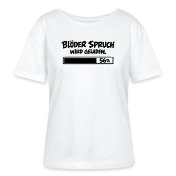 Blöder Spruch wird geladen - Stanley/Stella Relaxed Rundhals Frauen Bio-T-Shirt SERENA - Weiß - Vorne - Anna (173cm)