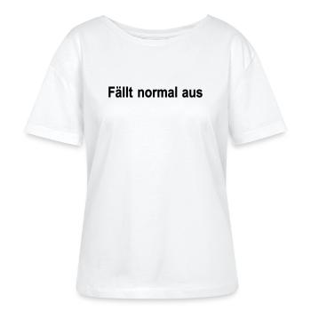 Gaat normaal kapot - Stanley/Stella Relaxed vrouwen bio-T-shirt met ronde hals SERENA - wit - Voor - Anna (173cm)