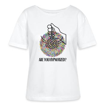 Êtes-vous hypnotisé ? Êtes-vous hypnotisé ? - T-shirt bio à col rond SERENA Stanley/Stella Femme - blanc - Devant - Anna (173cm)