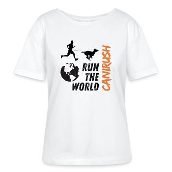 Canicross run the world - T-shirt bio à col rond SERENA Stanley/Stella Femme - blanc - Devant - Anna (173cm)