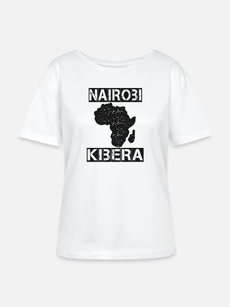 Nairobi Afrika - Stanley/Stella Relaxed Rundhals Frauen Bio-T-Shirt SERENA - Weiß