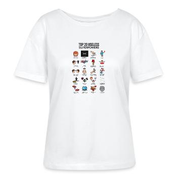 20 unnötige Superkräfte Geschenk - Stanley/Stella Relaxed Rundhals Frauen Bio-T-Shirt SERENA - Weiß - Vorne - Anna (173cm)