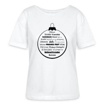 Weihnachtskugel Weihnachten Weihnachtsdekoration - Stanley/Stella Relaxed Rundhals Frauen Bio-T-Shirt SERENA - Weiß - Vorne - Anna (173cm)