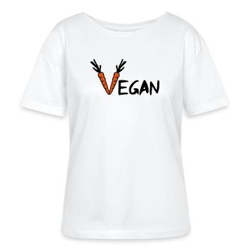 Vegan - T-shirt bio à col rond SERENA Stanley/Stella Femme - blanc - Devant - Anna (173cm)