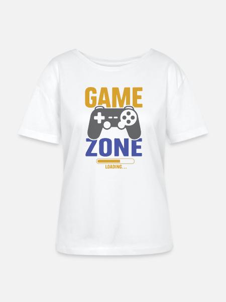 Gamer – Game Zone lädt... - Stanley/Stella Relaxed Rundhals Frauen Bio-T-Shirt SERENA - Weiß
