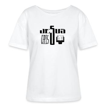 Christian - Stanley/Stella SERENA Relaxed Women’s Organic Round Neck T-shirt - white - Front - Anna (173cm)