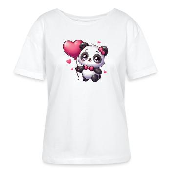panda kawaii - T-shirt bio à col rond SERENA Stanley/Stella Femme - blanc - Devant - Anna (173cm)