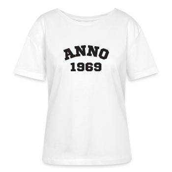 Anno 1969 Birthday Year of birth - Stanley/Stella SERENA Relaxed Women’s Organic Round Neck T-shirt - white - Front - Anna (173cm)
