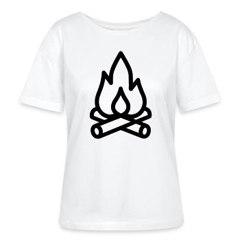 feu de camp - T-shirt bio à col rond SERENA Stanley/Stella Femme - blanc - Devant - Anna (173cm)