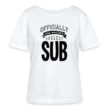 sous officiellement les mondes copie la plus cool - T-shirt bio à col rond SERENA Stanley/Stella Femme - blanc - Devant - Anna (173cm)