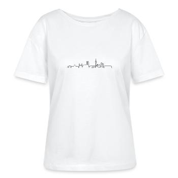 Skyline - München 2018 - Stanley/Stella Relaxed Rundhals Frauen Bio-T-Shirt SERENA - Weiß - Vorne - Anna (173cm)