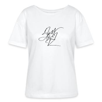 Lunariiz – Stilvolles minimalistisches Design - Stanley/Stella Relaxed Rundhals Frauen Bio-T-Shirt SERENA - Weiß - Vorne - Anna (173cm)