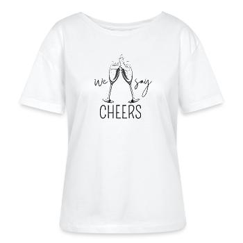 We say cheers - Stanley/Stella Relaxed Rundhals Frauen Bio-T-Shirt SERENA - Weiß - Vorne - Anna (173cm)