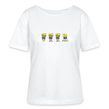 Je suis Zen mais faut pas me chercher - T-shirt bio à col rond SERENA Stanley/Stella Femme - blanc - Devant - Anna (173cm)