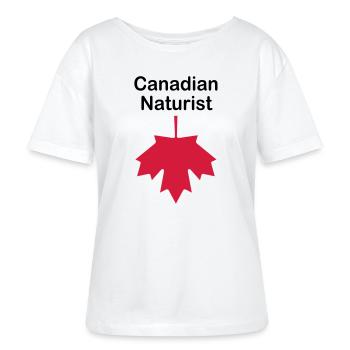 Canadian Naturist - Stanley/Stella Relaxed Rundhals Frauen Bio-T-Shirt SERENA - Weiß - Vorne - Anna (173cm)
