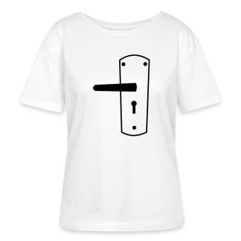 poignée de porte - T-shirt bio à col rond SERENA Stanley/Stella Femme - blanc - Devant - Anna (173cm)