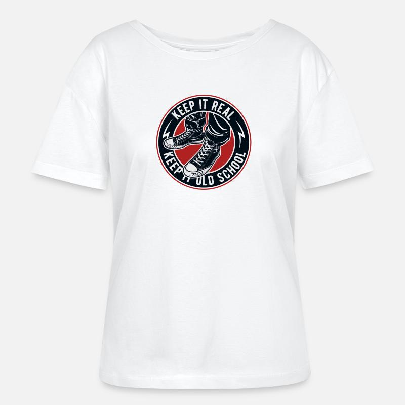 Keep It Old School - Stanley/Stella Relaxed Rundhals Frauen Bio-T-Shirt SERENA - Weiß