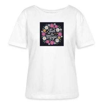 Feel the Magic Blütenkranz - Stanley/Stella Relaxed Rundhals Frauen Bio-T-Shirt SERENA - Weiß - Vorne - Anna (173cm)