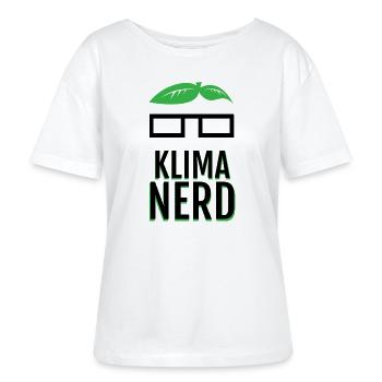 Klima Nerd Funny Plant Lover Green Nature Graphic - Stanley/Stella Relaxed Rundhals Frauen Bio-T-Shirt SERENA - Weiß - Vorne - Anna (173cm)