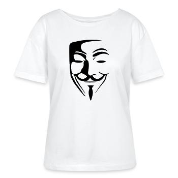 anonymous_003 - Stanley/Stella Relaxed Rundhals Frauen Bio-T-Shirt SERENA - Weiß - Vorne - Anna (173cm)