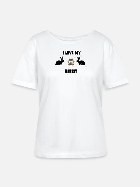 Rabbit - Stanley/Stella Relaxed Rundhals Frauen Bio-T-Shirt SERENA - Weiß