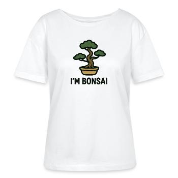 Bonsai Baum - Stanley/Stella Relaxed Rundhals Frauen Bio-T-Shirt SERENA - Weiß - Vorne - Anna (173cm)
