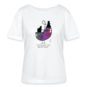 Battu par soi même - T-shirt bio à col rond SERENA Stanley/Stella Femme - blanc - Devant - Anna (173cm)