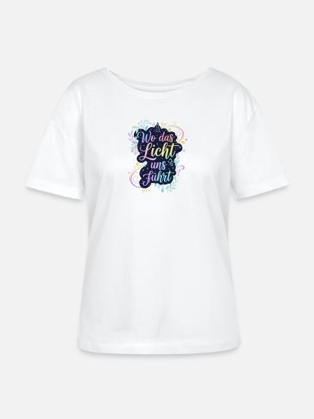 Wo das Licht uns führt - Stanley/Stella Relaxed Rundhals Frauen Bio-T-Shirt SERENA - Weiß