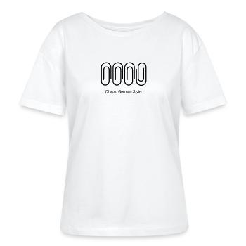 Chaos. German Style. - Stanley/Stella Relaxed Rundhals Frauen Bio-T-Shirt SERENA - Weiß - Vorne - Anna (173cm)