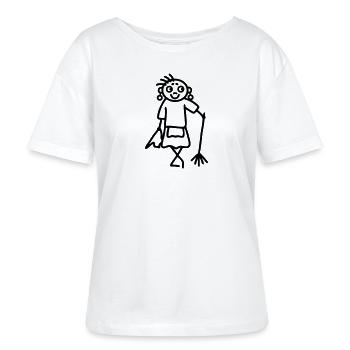 Putzhilfe - Stanley/Stella Relaxed Rundhals Frauen Bio-T-Shirt SERENA - Weiß - Vorne - Anna (173cm)