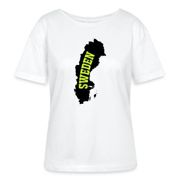 Lettrage néon suédois - T-shirt bio à col rond SERENA Stanley/Stella Femme - blanc - Devant - Anna (173cm)