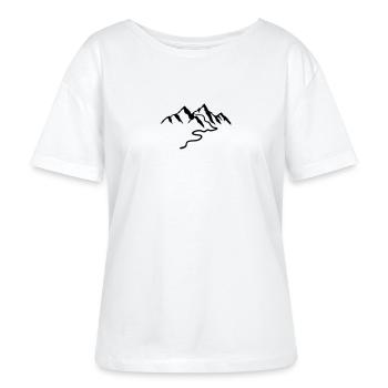 Schöne Berge Mit Wanderweg - Stanley/Stella Relaxed Rundhals Frauen Bio-T-Shirt SERENA - Weiß - Vorne - Anna (173cm)