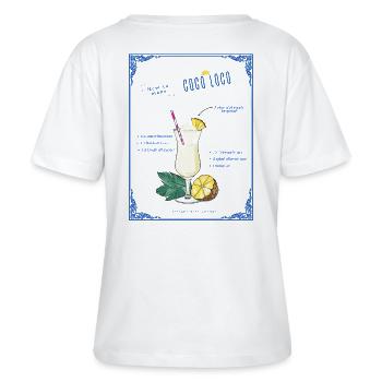 How to make Co* Loco - Stanley/Stella Relaxed Rundhals Frauen Bio-T-Shirt SERENA - Weiß - Hinten - Anna (173cm)
