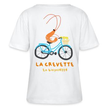 Garnelen auf dem Fahrrad - Stanley/Stella Relaxed Rundhals Frauen Bio-T-Shirt SERENA - Weiß - Hinten - Anna (173cm)