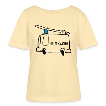 Feu - T-shirt bio à col rond SERENA Stanley/Stella Femme - crème - Devant - Anna (173cm)