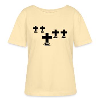 rip_1_f1 - Stanley/Stella Relaxed Rundhals Frauen Bio-T-Shirt SERENA - Creme - Vorne - Anna (173cm)