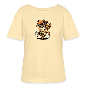 Pizza 50 ' s Cartoon Character Pizza Slice - T-shirt bio à col rond SERENA Stanley/Stella Femme - crème - Devant - Anna (173cm)