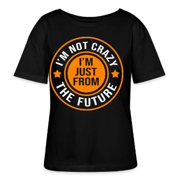 Voyage dans le temps - T-shirt bio à col rond SERENA Stanley/Stella Femme - noir - Devant - Anna (173cm)