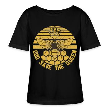 God Save The Queen Beekeeper Honey Bee - T-shirt bio à col rond SERENA Stanley/Stella Femme - noir - Devant - Anna (173cm)