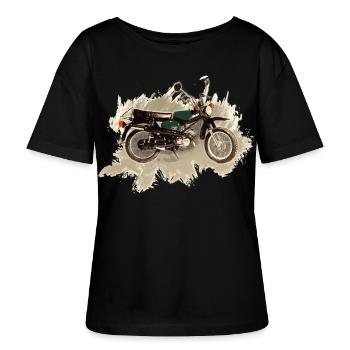 Enduro S51 - Stanley/Stella Relaxed Rundhals Frauen Bio-T-Shirt SERENA - Schwarz - Vorne - Anna (173cm)