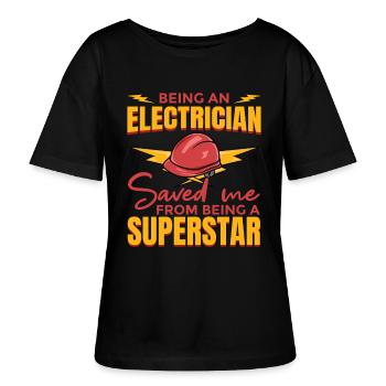 Elektroingenieur Witz - Stanley/Stella Relaxed Rundhals Frauen Bio-T-Shirt SERENA - Schwarz - Vorne - Anna (173cm)