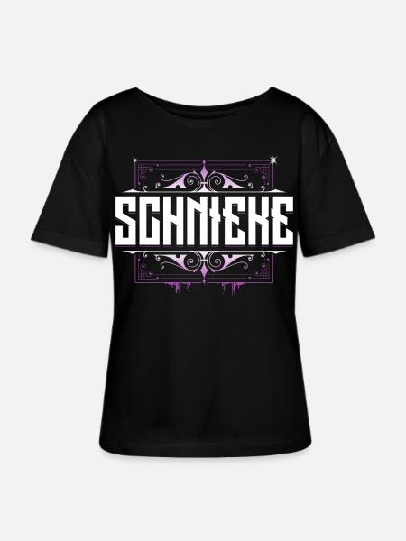 Schnieke - Berlinerin - Stanley/Stella Relaxed Rundhals Frauen Bio-T-Shirt SERENA - Schwarz